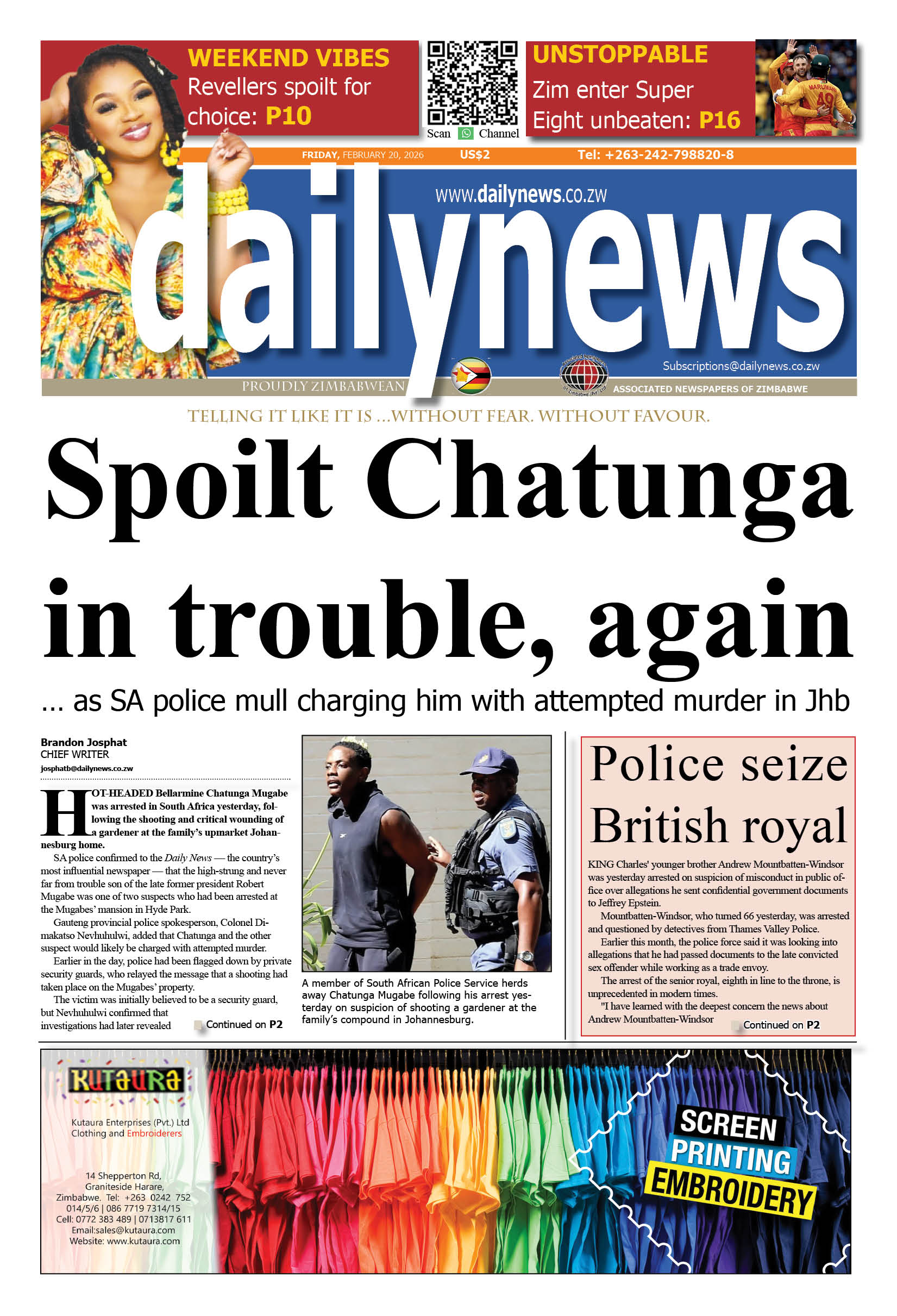 Friday 20 February 2026